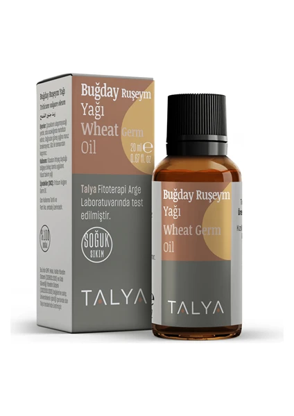 Buğday Ruşeym Yağı, Soğuk Sıkım, %100 Saf ve Doğal, 20 ml