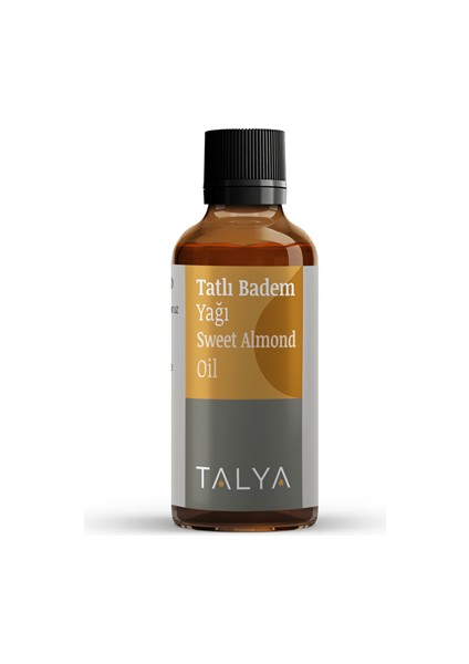 Tatlı Badem Yağı, Soğuk Sıkım, %100 Saf ve Doğal, 50 ml