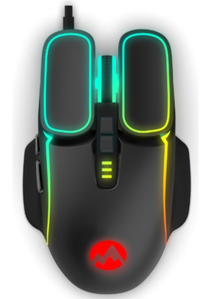 SM-G55 X-FORA Led Işıklı Gökkuşağı Aydınlatmalı 7200 Dpi Makrolu Oyuncu Mouse