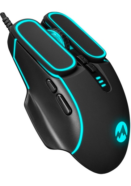 SM-G55 X-FORA Led Işıklı Gökkuşağı Aydınlatmalı 7200 Dpi Makrolu Oyuncu Mouse