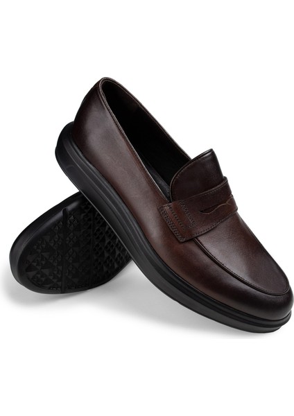 Hakiki Deri Kahverengi Loafer Erkek Ayakkabı modelleri