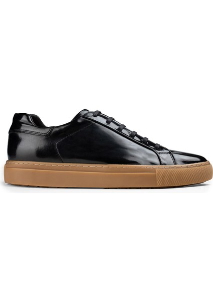 Hakiki Deri Siyah Sneaker Erkek Ayakkabı
