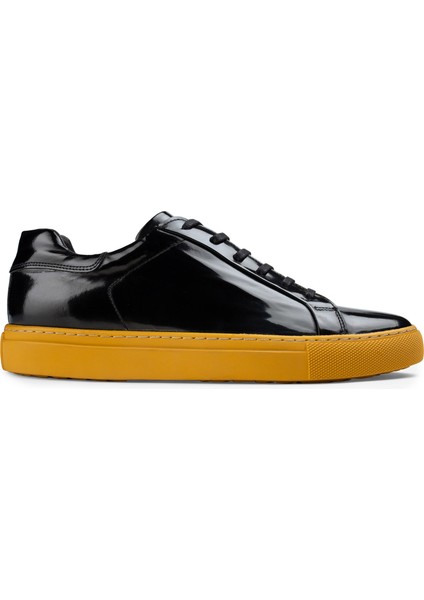 Hakiki Deri Siyah Sneaker Erkek Ayakkabı