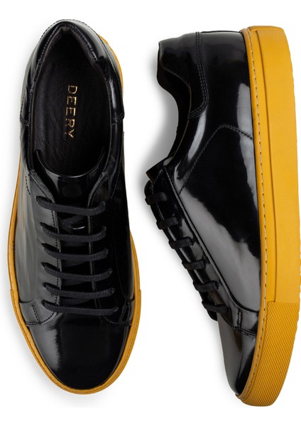 Hakiki Deri Siyah Sneaker Erkek Ayakkabı fiyatları