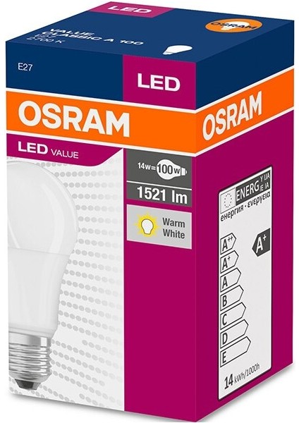 13W 1521 Lumen E-27 2700K Sarı LED Ampul 13W=100W 10 Adet