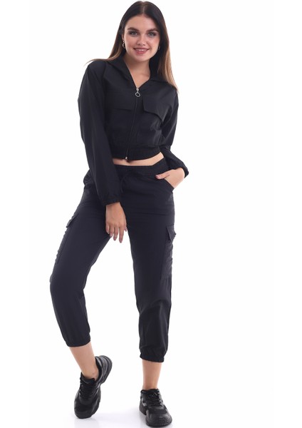 Dok.kargo Cepli Pant+Önü Fermuarlı Cepli Mont