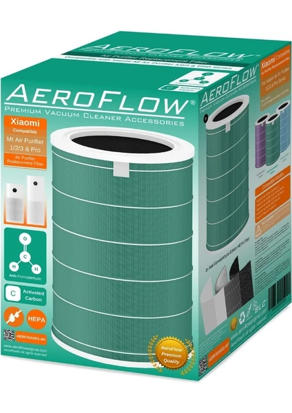 Aeroflow Orijinal Xiaomi Mi Air Purifier 3 (3c-3h-3s) Serisi Hava Temizleyici Anti-Formaldehit Filtre