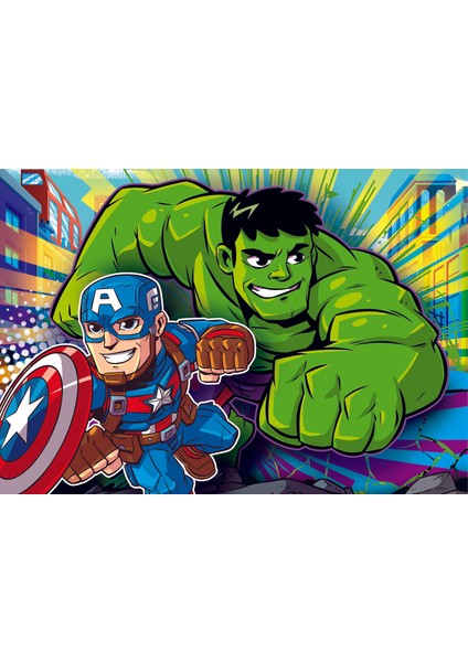 - 3X48 Parça Puzzle - Superhero modelleri