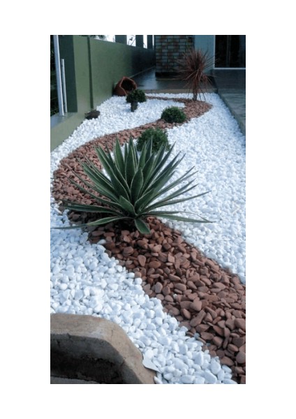 Beyaz Dolomit Taş 20 kg 2-4 cm Peyzaj Taşı Dekoratif Akvaryum Bahçe Süs Taşları Saksı Taşı