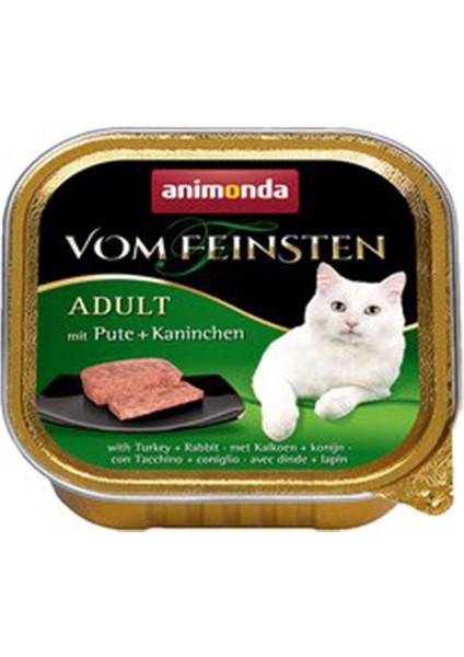 Hindili & Tavşanlı Yetişkin Kedi Konservesi 6X100 gr