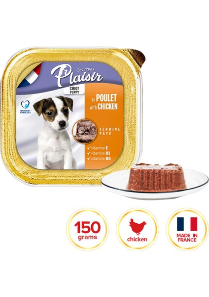 Tavuklu Etli Pate Puppy Plaisir 150GR Yaş Köpek Maması