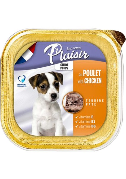 Tavuklu Etli Pate Puppy Plaisir 150GR Yaş Köpek Maması