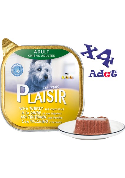 Hindi Etli Pate Plaisir 150GR Yaş Köpek Maması 4ADET