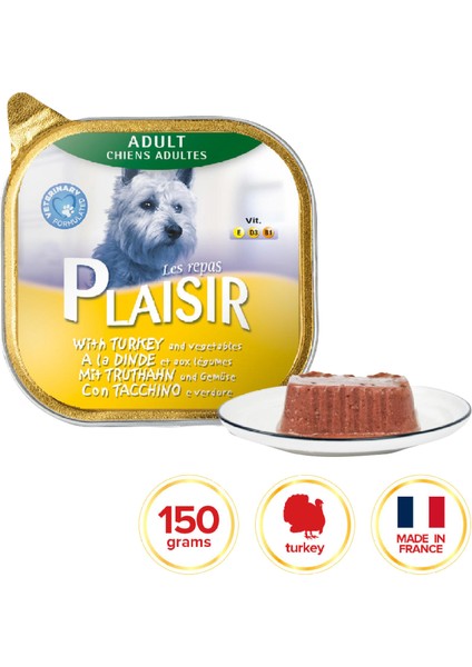 Hindi Etli Pate Plaisir 150GR Yaş Köpek Maması 4ADET