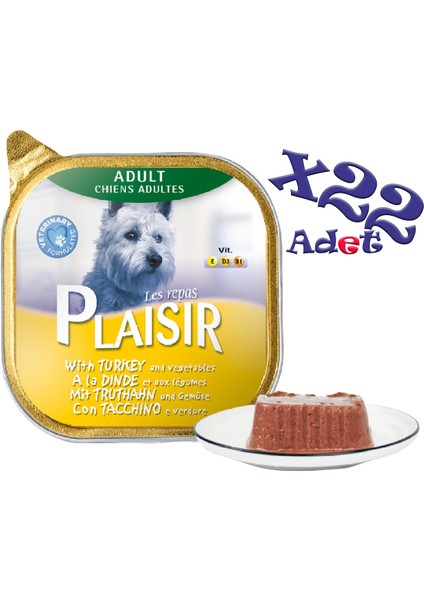 Hindi Etli Pate Plaisir 150GR Yaş Köpek Maması 22ADET