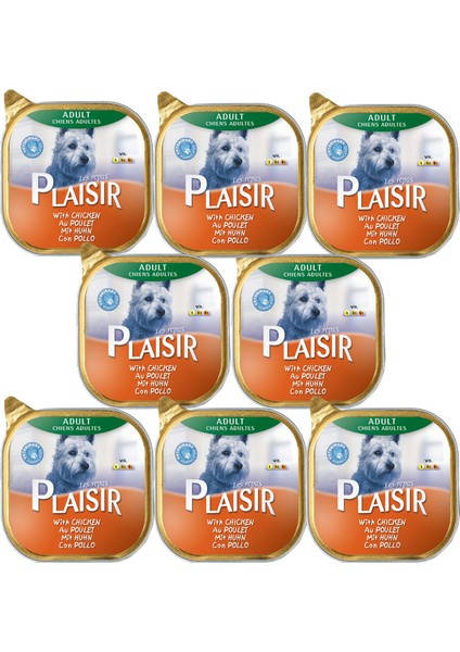 Tavuk Etli Pate Plaisir 150GR Yaş Köpek Maması 8ADET fırsatları