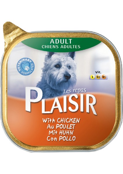 Tavuk Etli Pate Plaisir 150GR Yaş Köpek Maması 22ADET