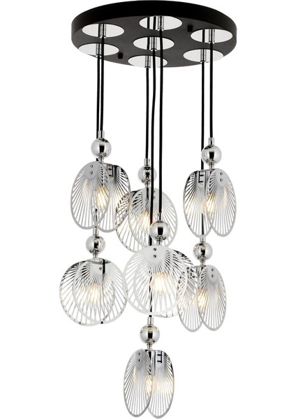 AV-60313-7KT Krom Kaplama Modern Avize E27 Metal 40cm