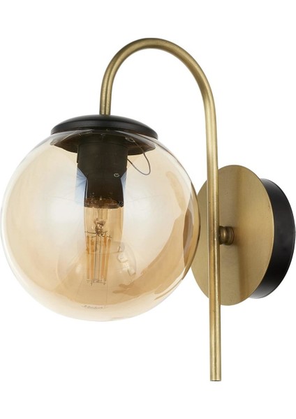 AP-60327-1BSY Siyah Boyalı Aplik E27 Metal Cam 20cm