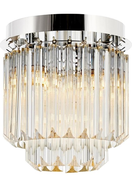 AR-60298-K30 Krom Kaplama Klasik Avize E14 Metal Kristal 30cm