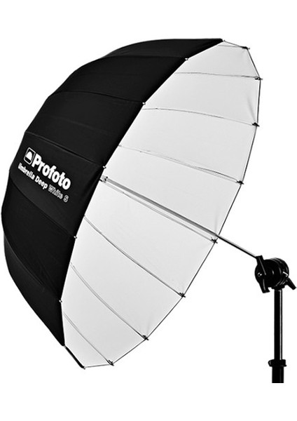 100986 Parabolik Şemsiye Beyaz M 105 cm