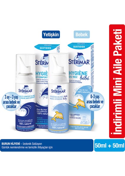 Isotonic Yetişkin Burun Spreyi 50ML + Isotonic Baby Burun Spreyi 50ML fırsatları
