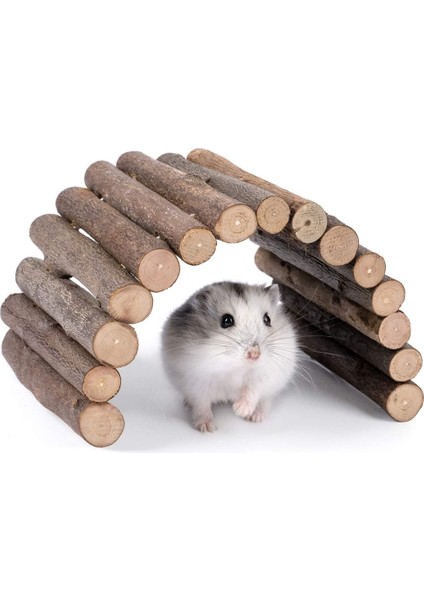 Ahşap Çubuklu Hamsterlar Için Ahşap Eğlence Köprüsü