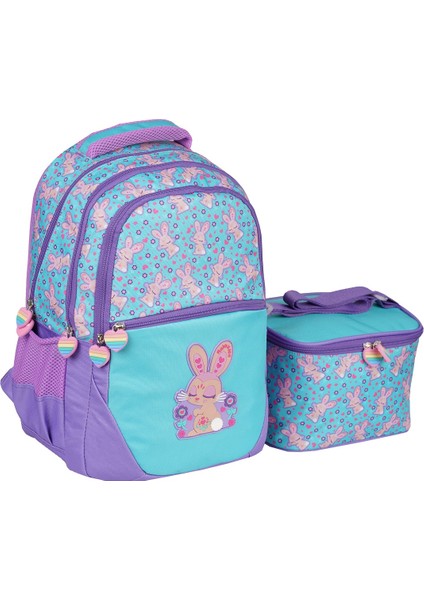 Iki Renkli Ilköğretim Sırt Çantası ve Beslenme Çantası