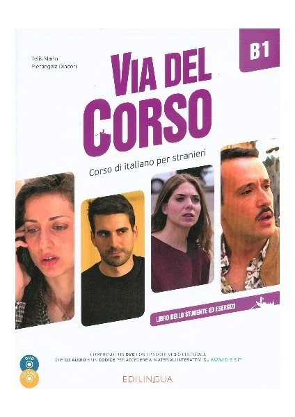 Via Del Corso B1 Libro Dello Studente E.+ 2 CD +DVD fiyatları