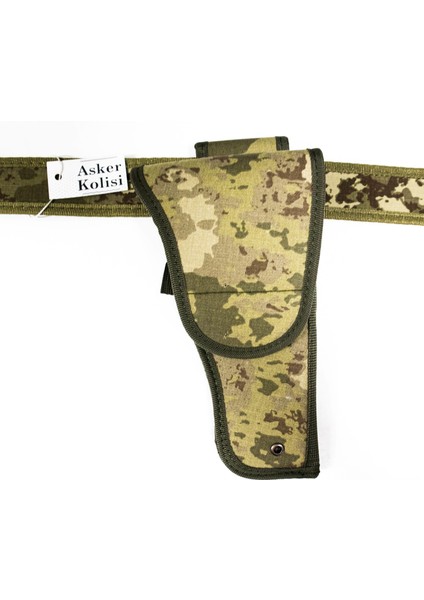 Klasik Cırtlı Yeni TSK Kamuflaj Tabanca Kılıfı - Askeri Kılıflar
