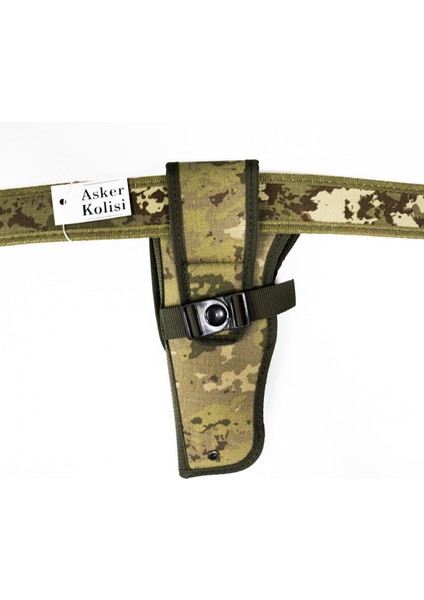 Kapaklı Klips Çıt Çıtlı Yeni Kamuflaj Tabanca Kılıfı - Askeri Malzeme