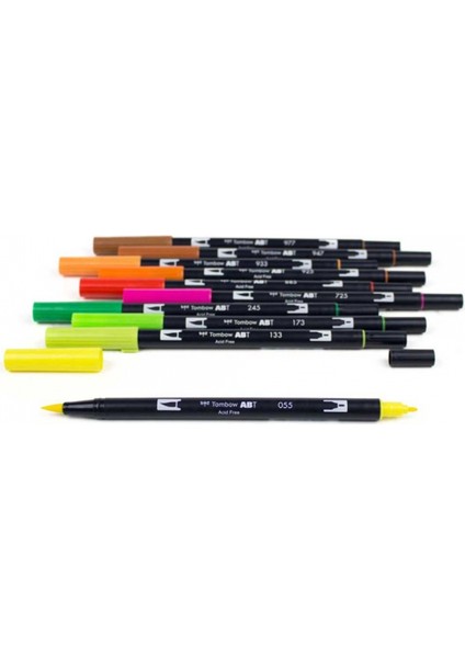 10'lu Narenciye Renkler Ab-T Dual Brush Pen G.kalem Seti 56196