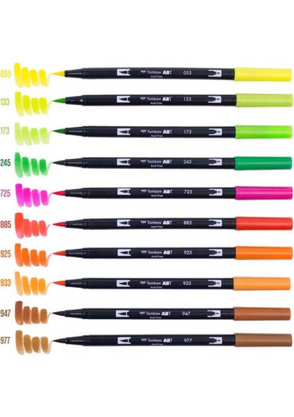 10'lu Narenciye Renkler Ab-T Dual Brush Pen G.kalem Seti 56196 fiyatları