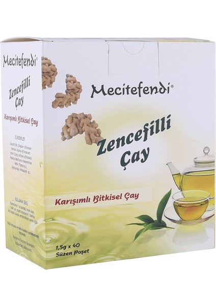 Zencefilli Çay Süzen Poşet 40'lı