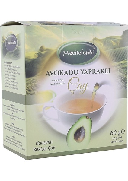Avokado Çayı Süzen Poşet 40'lı