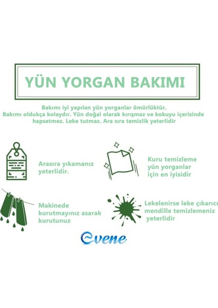 Yün Yorgan Tek Kişilik Serin Tutucu Terletmeyen Organik Merinos Yünü El Dikişli Antialerjenik 1 Kişilik