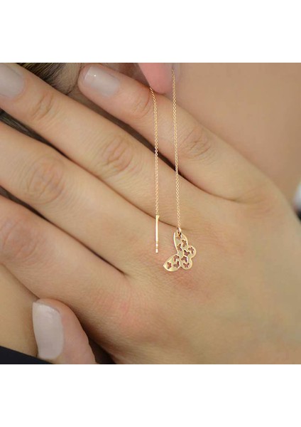 14k Kelebek Figürlü Altın Küpe fiyatları
