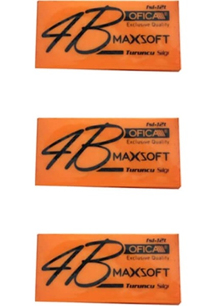 Maxsoft 4b Silgi Turuncu 3'lü
