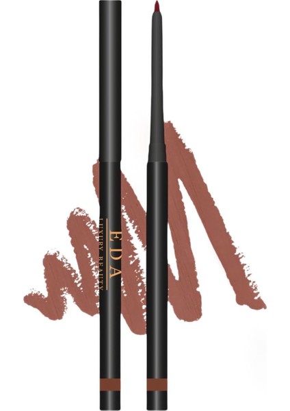 Kahverengi Automatic Lipliner Lüks Kremsi Yumuşak Kontür Dudak Kalemi Waterproof Vegan Lip Pencil