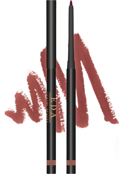 Pembe Kahve Automatic Lipliner Lüks Kremsi Yumuşak Kontür Dudak Kalemi Waterproof Vegan Lip Pencil