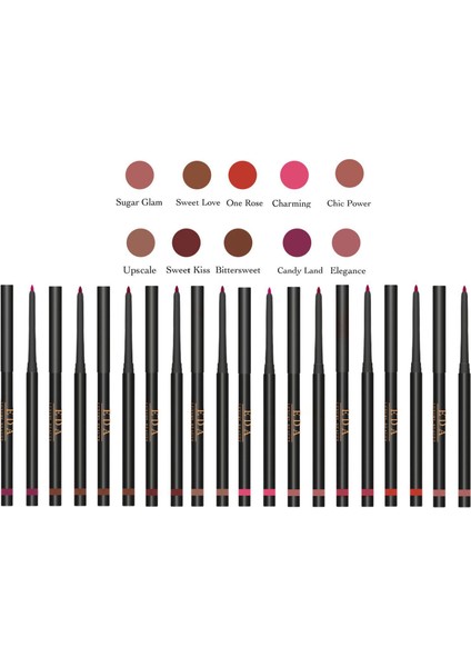 Pembe Kahve Automatic Lipliner Lüks Kremsi Yumuşak Kontür Dudak Kalemi Waterproof Vegan Lip Pencil