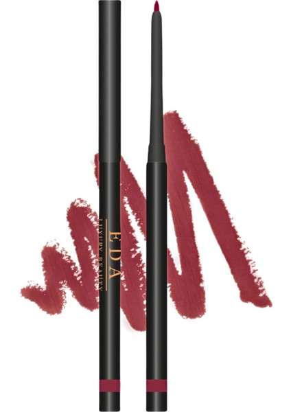Koyu Pembe Automatic Lipliner Lüks Kremsi Yumuşak Kontür Dudak Kalemi Waterproof Vegan Lip Pencil