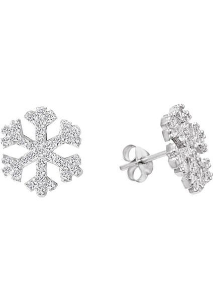 Altınsepeti Taşlı Kartanesi Gümüş Küpe