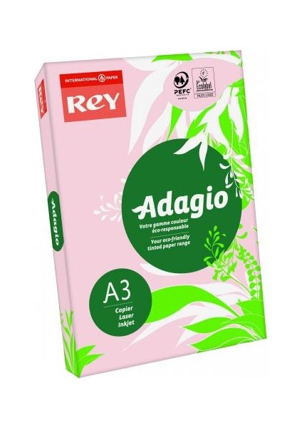 A3 Adagio Fotokopi Kağıdı 80 Gram Pembe 500'lü