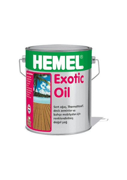 Exotic Oil - Bahçe Mobilyaları Için Doğal Yağ ( 2.5 Lt ) Brown