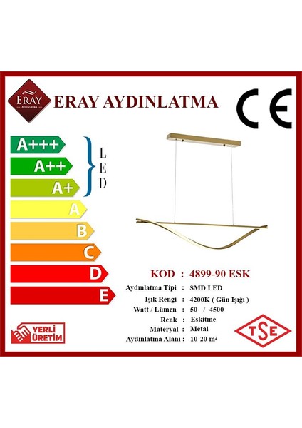 4899-90 Eskitme LED Avize