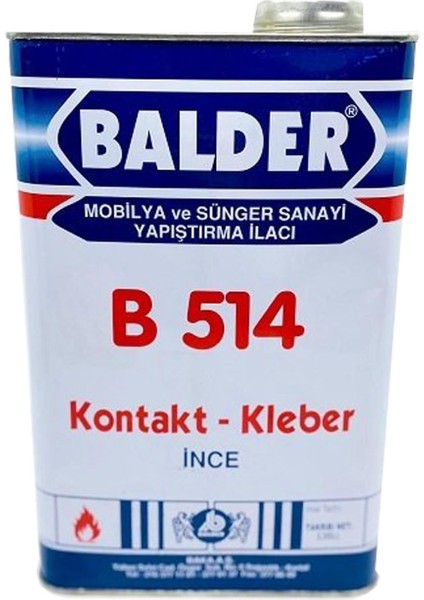 B-514 Baly Süper Kontakt Yapıştırıcı 3.3 Lt