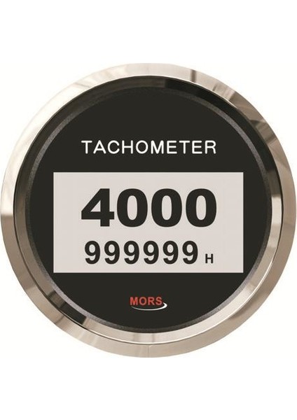 Dijital Devir Göstergesi 4000 Rpm 12-24V Siyah