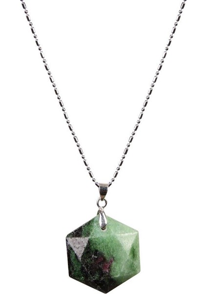 Ruby Zoisite Doğal Taş Kolye