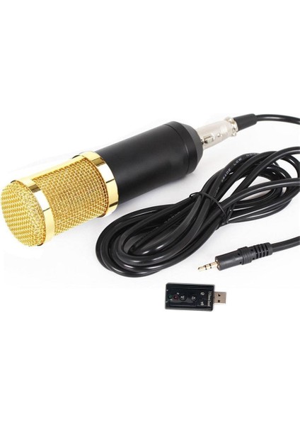 BM-800+USB Ses Kartı Profesyonel Mikrofon Seti